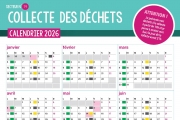 Calendrier de collecte des déchets secteur 19 - 2026 
